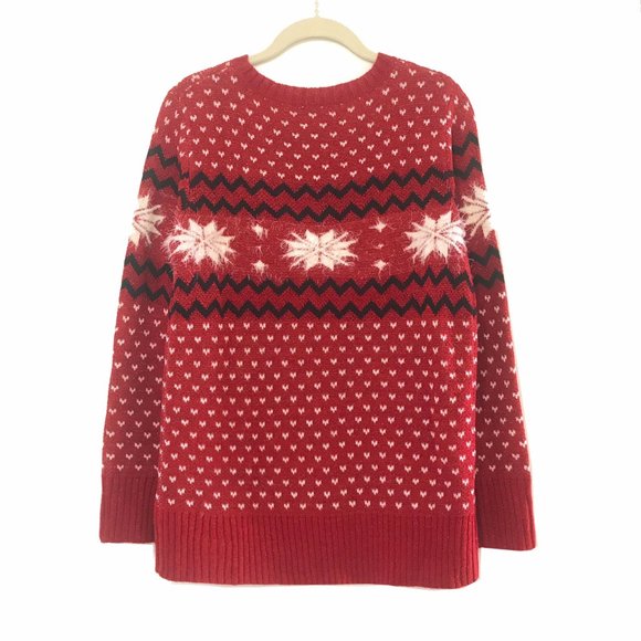 Ski Sweater with Red White Snowflake Pattern NWOT - Size S - Picture 5 of 6